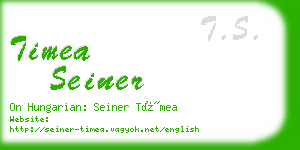 timea seiner business card